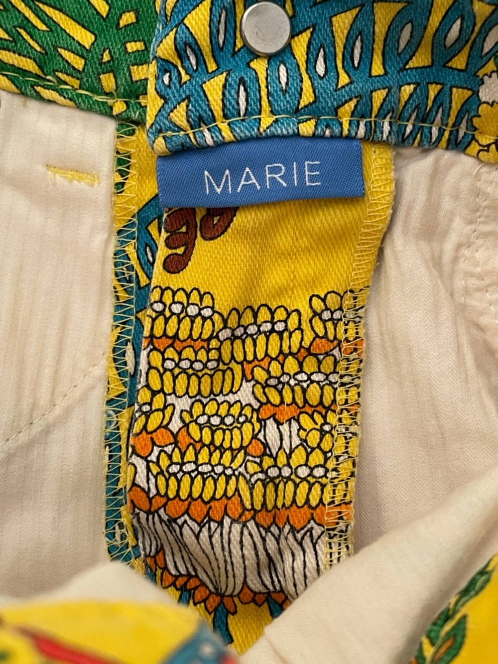 ESCADA Sport TROPICAL Floral JEANS Size Small CRUISE Resort PANTS Euro Size 34 - Picture 6 of 12